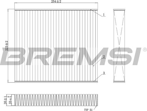 Bremsi FC0103 - Фільтр, повітря у внутрішній простір autocars.com.ua