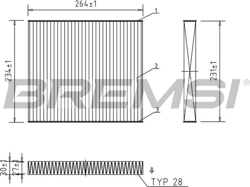 Bremsi FC0107C - Фільтр, повітря у внутрішній простір autocars.com.ua