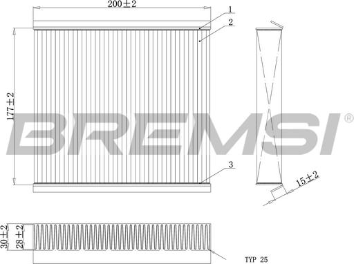 Bremsi FC0167C - Фільтр, повітря у внутрішній простір autocars.com.ua