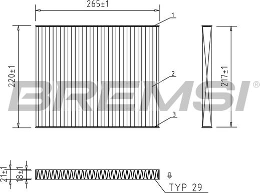 Bremsi FC0174C - Фільтр, повітря у внутрішній простір autocars.com.ua