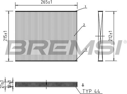 Bremsi FC0174 - Фільтр, повітря у внутрішній простір autocars.com.ua