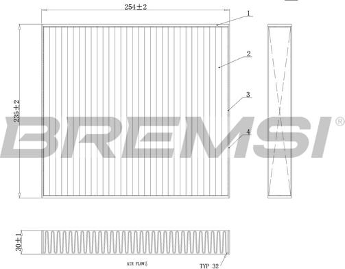 Bremsi FC0177C - Фільтр, повітря у внутрішній простір autocars.com.ua