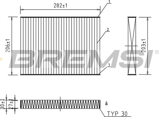 Bremsi FC0181A - Фильтр воздуха в салоне autodnr.net