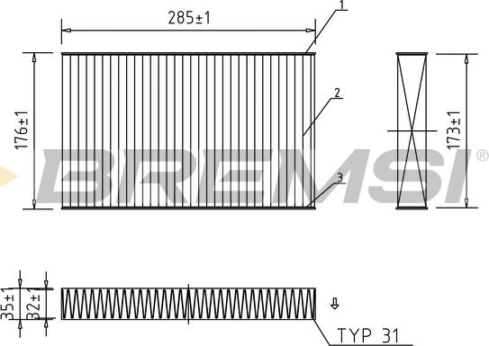 Bremsi FC0185A - Фильтр воздуха в салоне autodnr.net