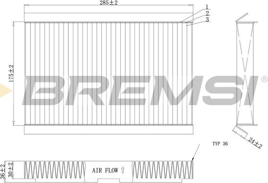 Bremsi FC0185C - Фільтр, повітря у внутрішній простір autocars.com.ua
