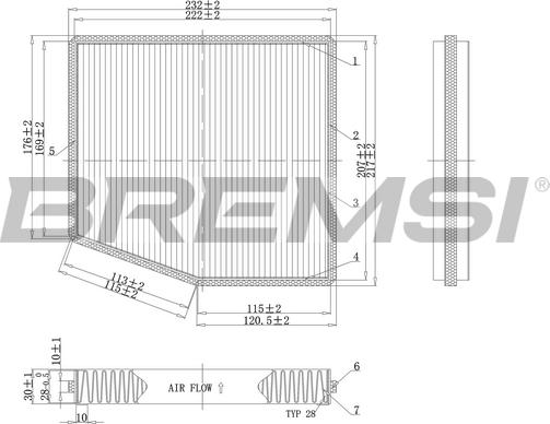 Bremsi FC0187C - Фильтр воздуха в салоне autodnr.net