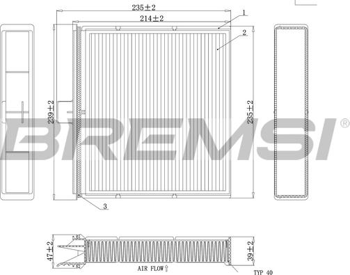 Bremsi FC0401 - Фільтр, повітря у внутрішній простір autocars.com.ua