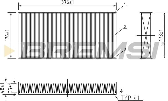 Bremsi FC0403C - Фільтр, повітря у внутрішній простір autocars.com.ua