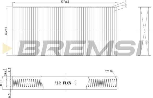 Bremsi FC0403 - Фільтр, повітря у внутрішній простір autocars.com.ua