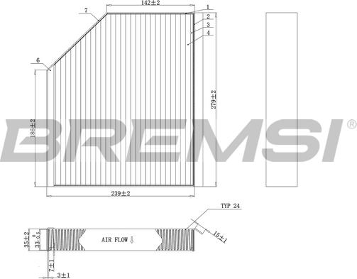 Bremsi FC0406A - Фільтр, повітря у внутрішній простір autocars.com.ua