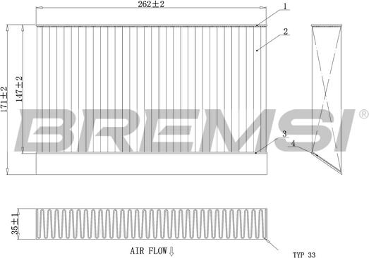 Bremsi FC0408C - Фільтр, повітря у внутрішній простір autocars.com.ua