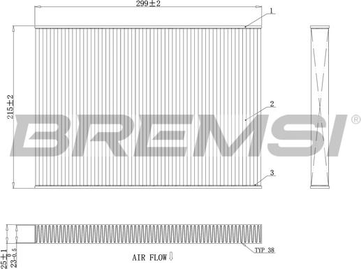 Bremsi FC0412C - Фільтр, повітря у внутрішній простір autocars.com.ua