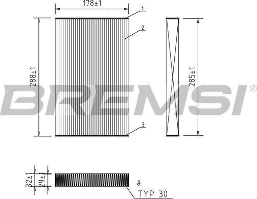 Bremsi FC0414 - Фільтр, повітря у внутрішній простір autocars.com.ua