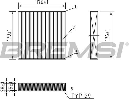 Bremsi FC0420 - Фільтр, повітря у внутрішній простір autocars.com.ua