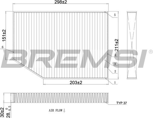 Bremsi FC0421C - Фільтр, повітря у внутрішній простір autocars.com.ua