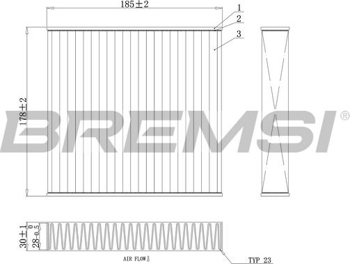 Bremsi FC0427A - Фильтр воздуха в салоне autodnr.net