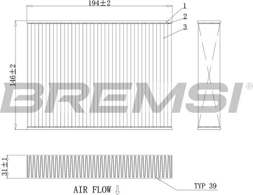 Bremsi FC0432 - Фільтр, повітря у внутрішній простір autocars.com.ua