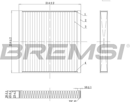 Bremsi FC0437C - Фільтр, повітря у внутрішній простір autocars.com.ua