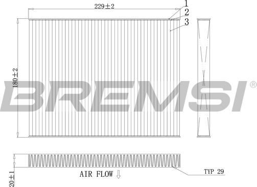 Bremsi FC0443A - Фільтр, повітря у внутрішній простір autocars.com.ua