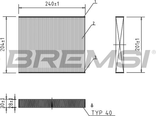 Bremsi FC0449 - Фільтр, повітря у внутрішній простір autocars.com.ua