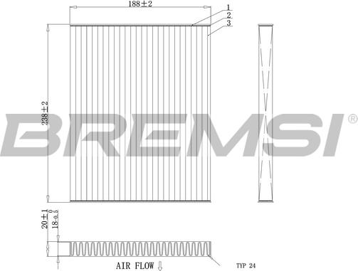 Bremsi FC0451A - Фільтр, повітря у внутрішній простір autocars.com.ua