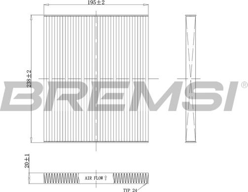 Bremsi FC0451C - Фільтр, повітря у внутрішній простір autocars.com.ua