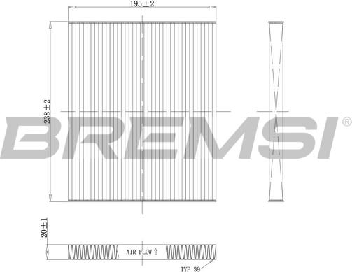 Bremsi FC0451 - Фільтр, повітря у внутрішній простір autocars.com.ua