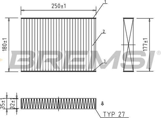 Bremsi FC0457A - Фильтр воздуха в салоне autodnr.net