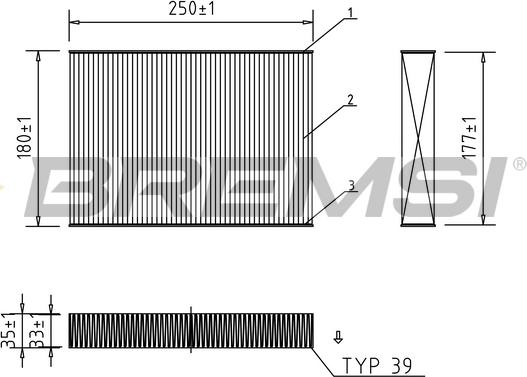 Bremsi FC0457 - Фільтр, повітря у внутрішній простір autocars.com.ua