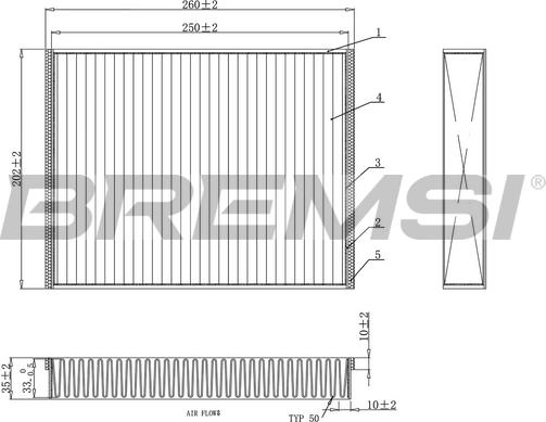 Bremsi FC0459 - Фильтр воздуха в салоне autodnr.net