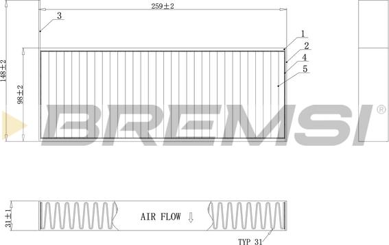 Bremsi FC0464C - Фильтр воздуха в салоне autodnr.net