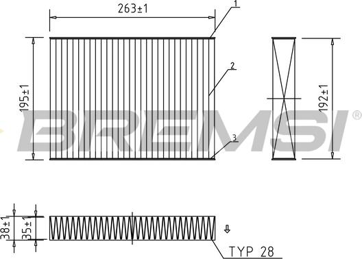 Bremsi FC0468A - Фільтр, повітря у внутрішній простір autocars.com.ua