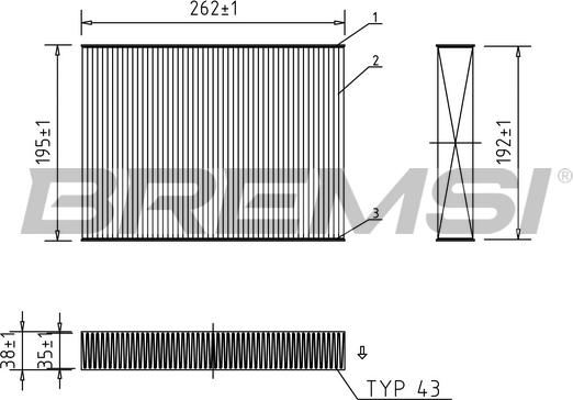 Bremsi FC0469 - Фільтр, повітря у внутрішній простір autocars.com.ua