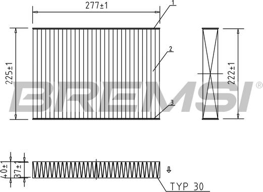 Bremsi FC0472C - Фільтр, повітря у внутрішній простір autocars.com.ua