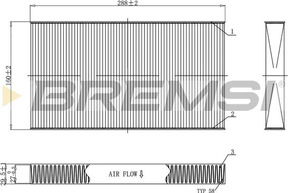 Bremsi FC0477 - Фільтр, повітря у внутрішній простір autocars.com.ua
