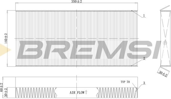 Bremsi FC0480 - Фільтр, повітря у внутрішній простір autocars.com.ua