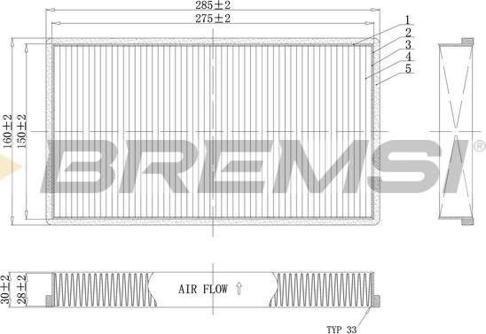 Bremsi FC0488C - Фільтр, повітря у внутрішній простір autocars.com.ua