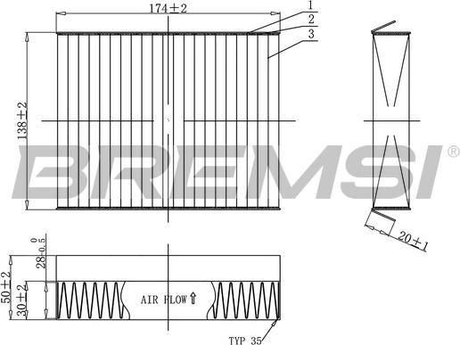 Bremsi FC0490 - Фильтр воздуха в салоне autodnr.net