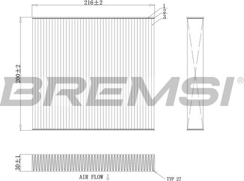 Bremsi FC0855C - Фільтр, повітря у внутрішній простір autocars.com.ua