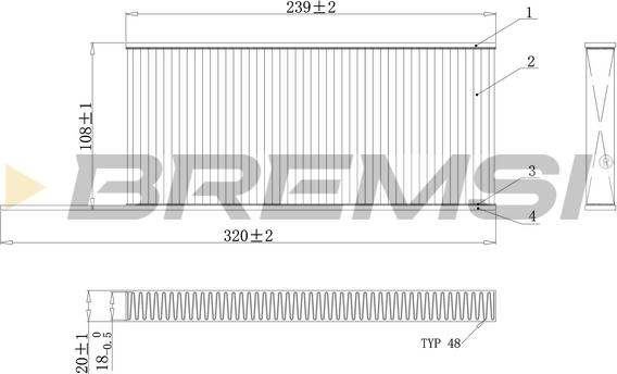 Bremsi FC0863 - Фільтр, повітря у внутрішній простір autocars.com.ua