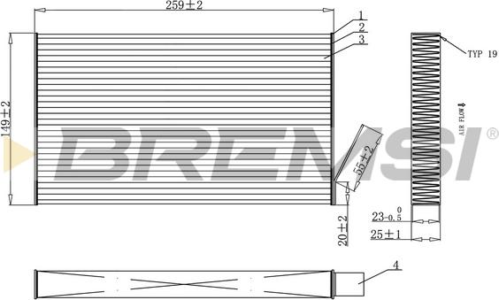 Bremsi FC0865C - Фільтр, повітря у внутрішній простір autocars.com.ua