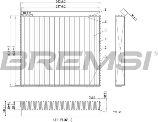 Bremsi FC0878 - Фільтр, повітря у внутрішній простір autocars.com.ua