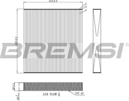 Bremsi FC0881 - Фільтр, повітря у внутрішній простір autocars.com.ua