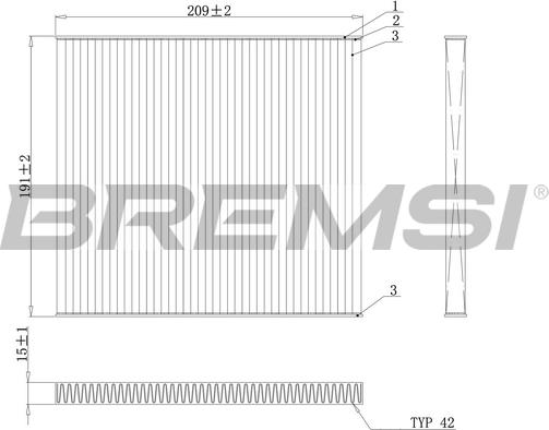 Bremsi FC0883 - Фільтр, повітря у внутрішній простір autocars.com.ua