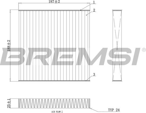 Bremsi FC0892A - Фільтр, повітря у внутрішній простір autocars.com.ua