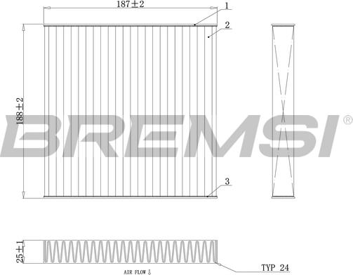 Bremsi FC0892C - Фільтр, повітря у внутрішній простір autocars.com.ua