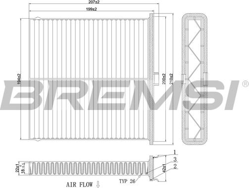 Bremsi FC0896 - Фільтр, повітря у внутрішній простір autocars.com.ua