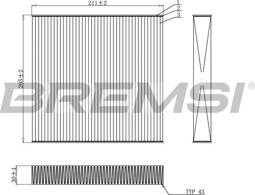 Bremsi FC0899 - Фільтр, повітря у внутрішній простір autocars.com.ua