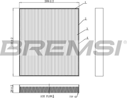 Bremsi FC0920 - Фільтр, повітря у внутрішній простір autocars.com.ua