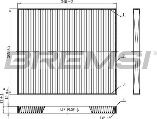 Bremsi FC0921 - Фильтр воздуха в салоне autodnr.net